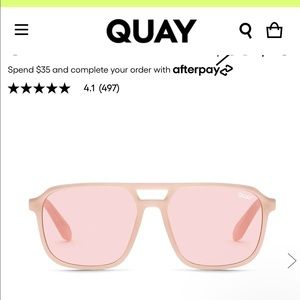 QUAY on the fly pink sunglasses